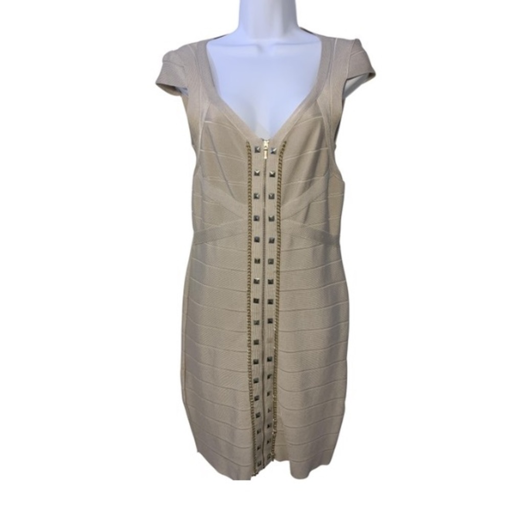 Bebe bandage Cutout Embellished Night Out Dress